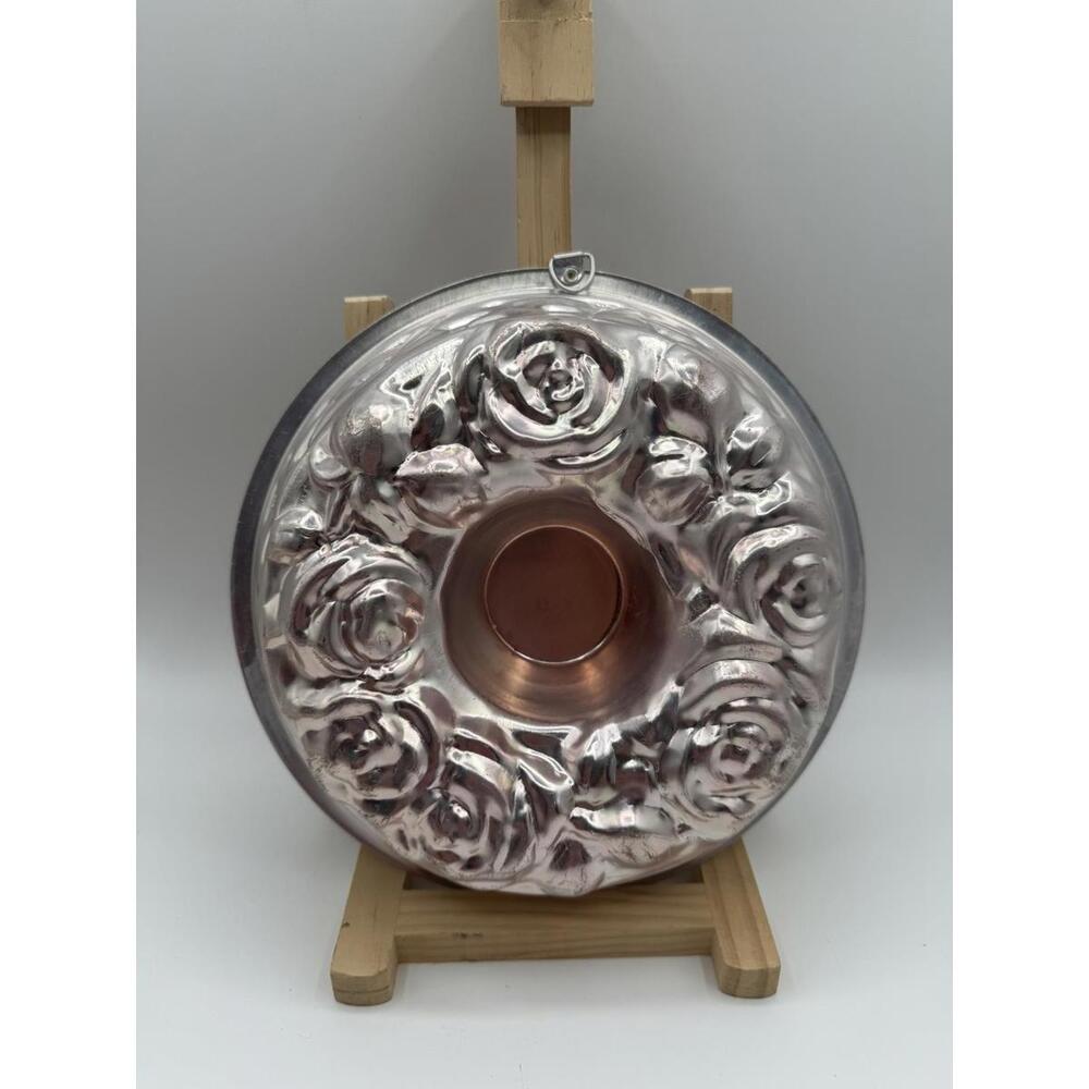 AHC Rose Design Faded Copper Jello Mold- VTG 1963 5 Cups- Made in Hong Kong